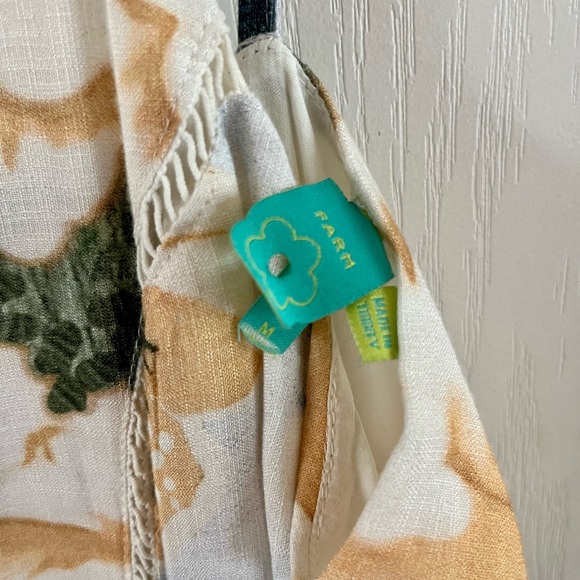 Farm Rio EUC Greenfield Midi Dress Sundress Floral White medium Anthropologie - Picture 12 of 16